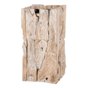 Plantenbak Erosion Wood 38x38x78cm- white wash