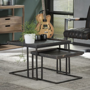 Salontafelset vierkant metallic set/2