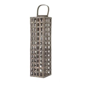 Windlicht chipwood met glas
