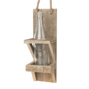 Houten hanger met fles