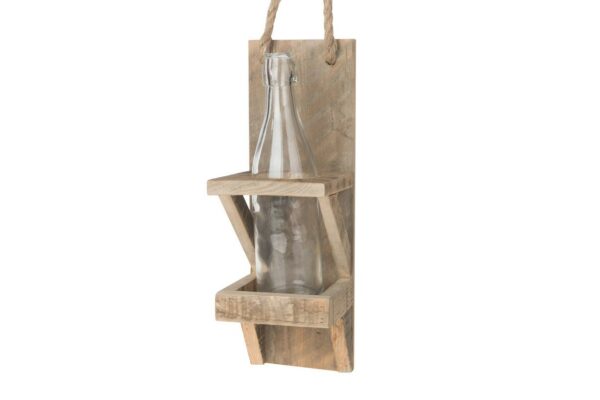 Houten hanger met fles