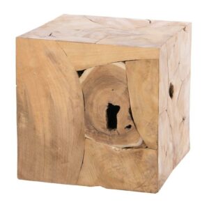 Hocker teak kubus