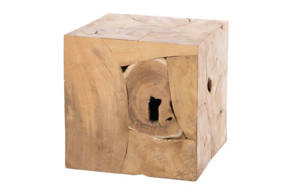 Hocker teak kubus