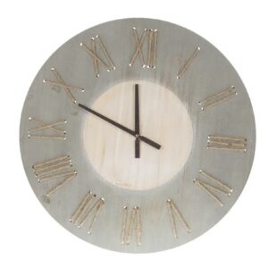 Klok hout met jute 60cm