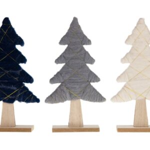 Kerstboompje stof en hout