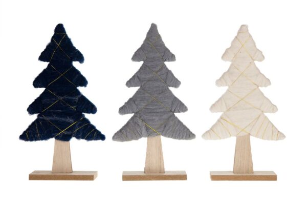 Kerstboompje stof en hout