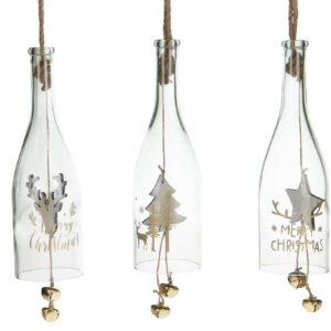 Hangende kerstfles met belletjes