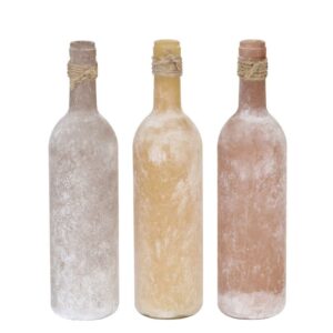 Fles frosted met juten koordje