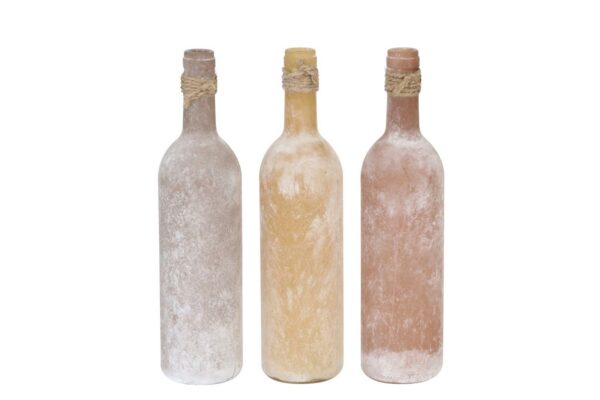 Fles frosted met juten koordje