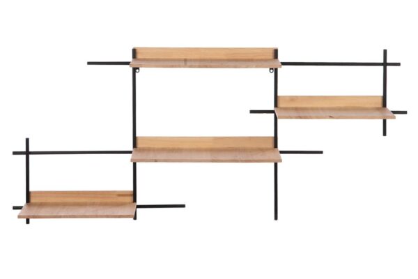 Wandrek metaal-hout