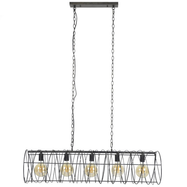 Hanglamp 5L spiraal 28 cilinder 5