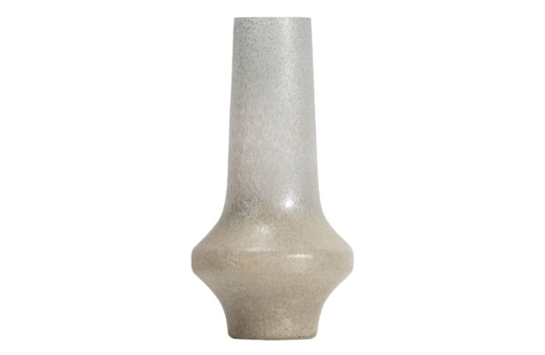 Mid Century Vaas glas jadegroen Ø19x36cm