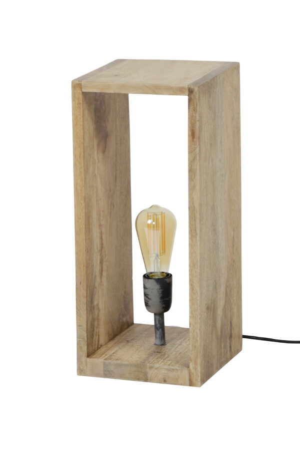Tafellamp houten rechthoek - Afbeelding 5