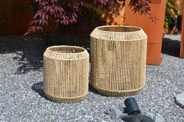 Lantaarn 'Paper Rope' natural (Set van 2) - Afbeelding 3