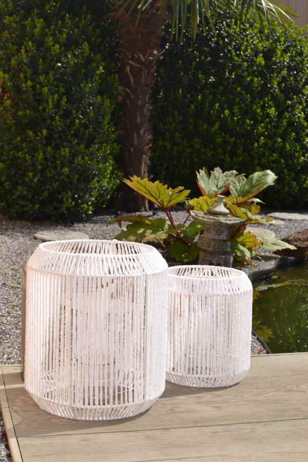 Lantaarn 'Paper Rope' natural (Set van 2) - Afbeelding 4