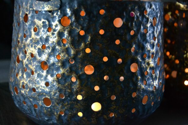 Lantaarn metaal 'Rusty-Black' - Afbeelding 3