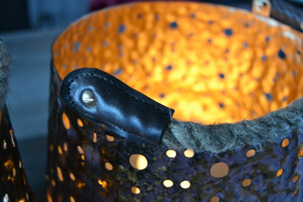 Lantaarn metaal 'Rusty-Black' - Afbeelding 6