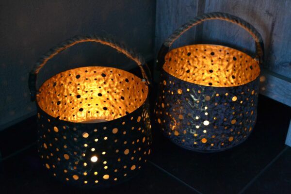 Lantaarn metaal 'Rusty-Black' - Afbeelding 11