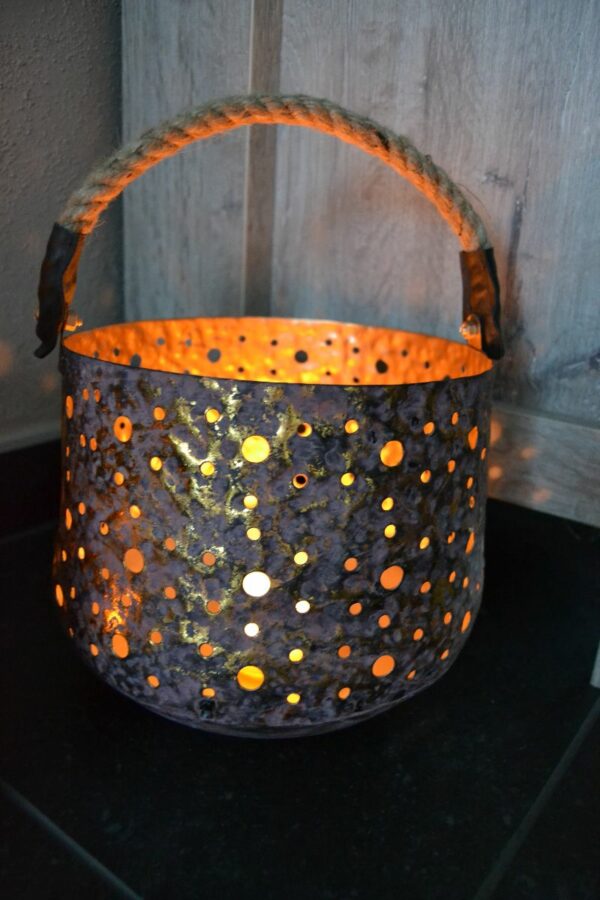 Lantaarn metaal 'Rusty-Black' - Afbeelding 10