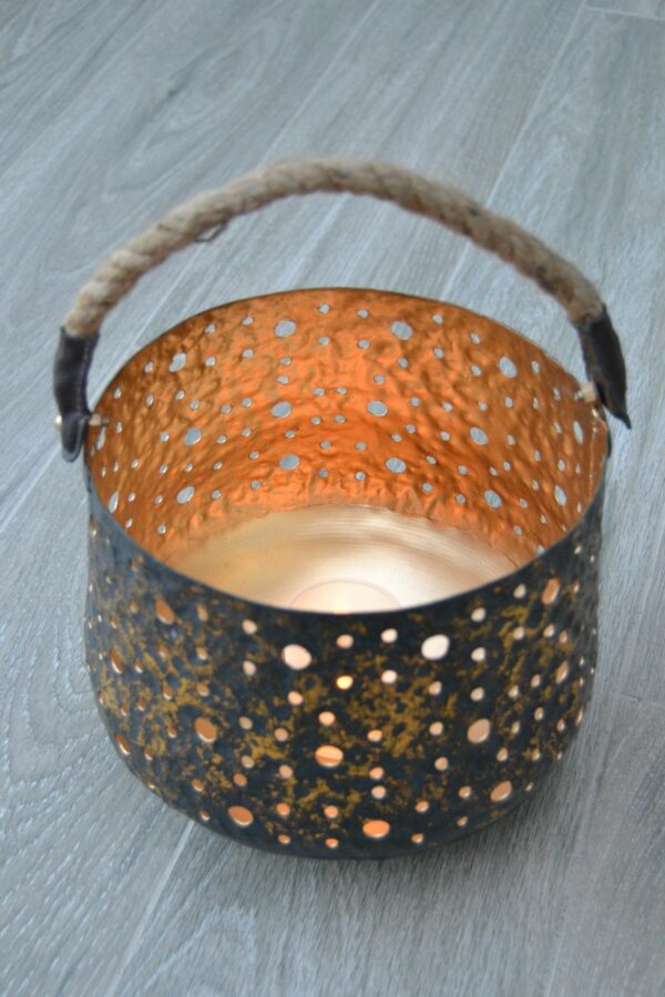 Lantaarn metaal 'Rusty-Black' - Afbeelding 13
