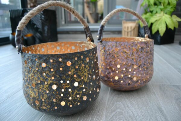 Lantaarn metaal 'Rusty-Black' - Afbeelding 17