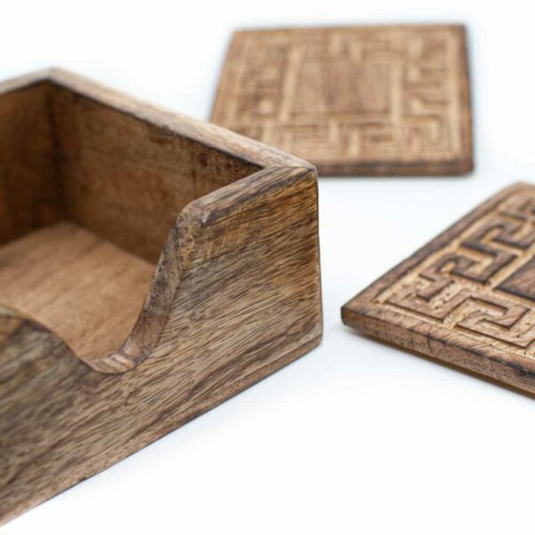 Duurzaam Houten Onderleggers (Set van 6) - Afbeelding 5
