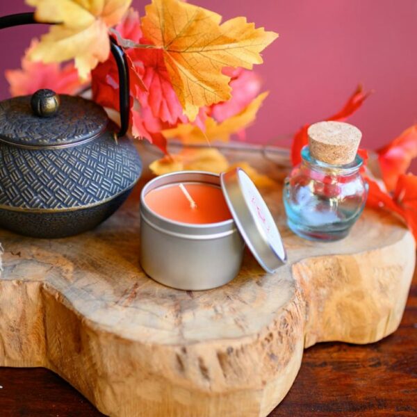 Natuurlijke geurkaars 2e chakra - Patchouli (26 branduren) - Afbeelding 2