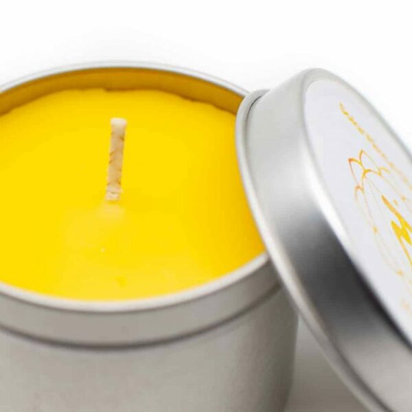 Natuurlijke geurkaars 3e chakra - Musk (26 branduren) - Afbeelding 4