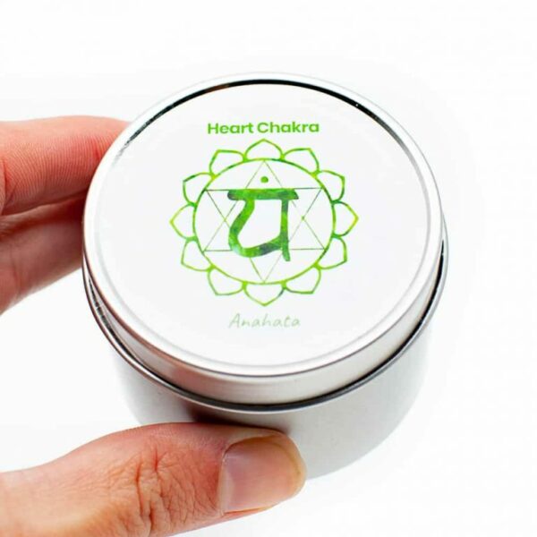 Natuurlijke geurkaars 4e chakra - Zeezout & Salie (26 branduren) - Afbeelding 6